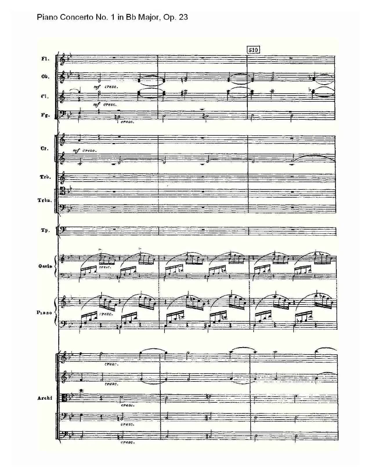 Bb大调第一钢琴协奏曲,Op.23第一乐章第二部（一）