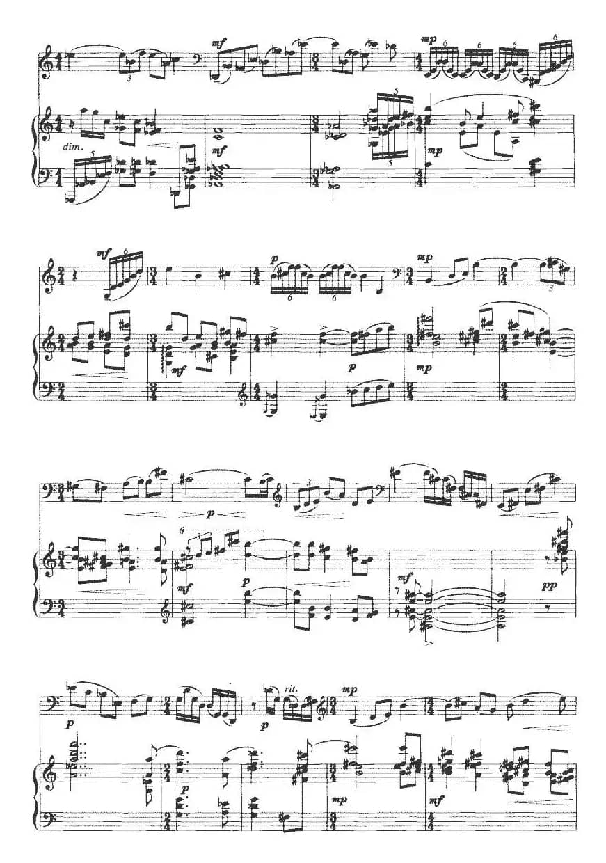 奏鸣曲第二乐章（大提琴+钢琴）