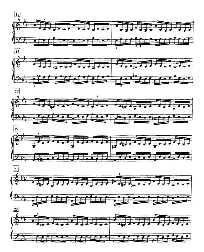 钢琴教程第七级 复调曲（前奏曲与赋格 《平均律》Ⅰ No.2）