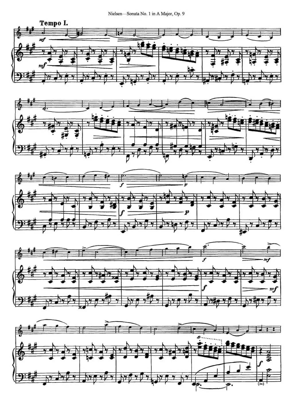 Violin Sonata No.1 in A Major Op.9（小提琴+钢琴伴奏）