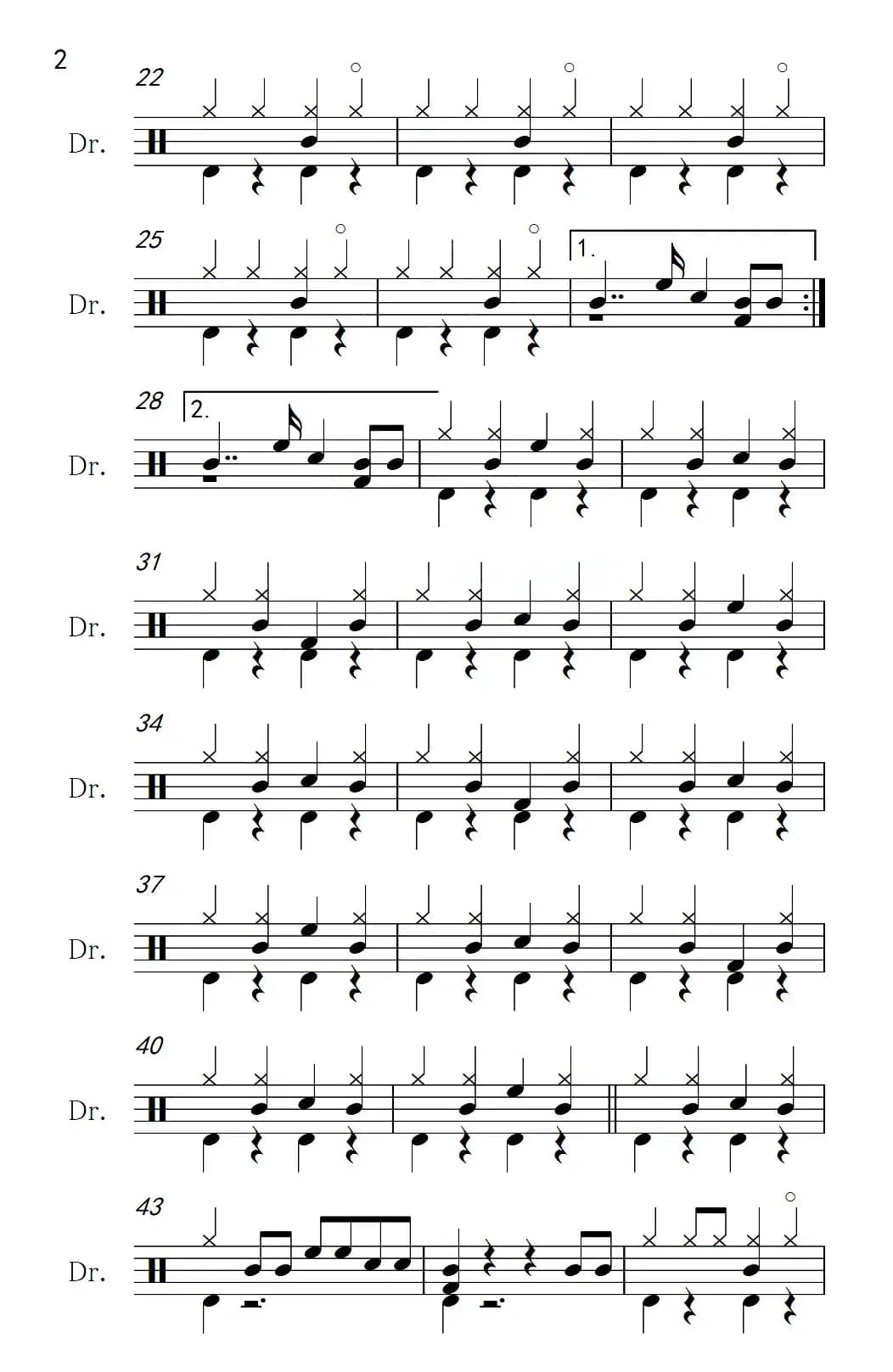 [美]什锦菜（架子鼓谱）