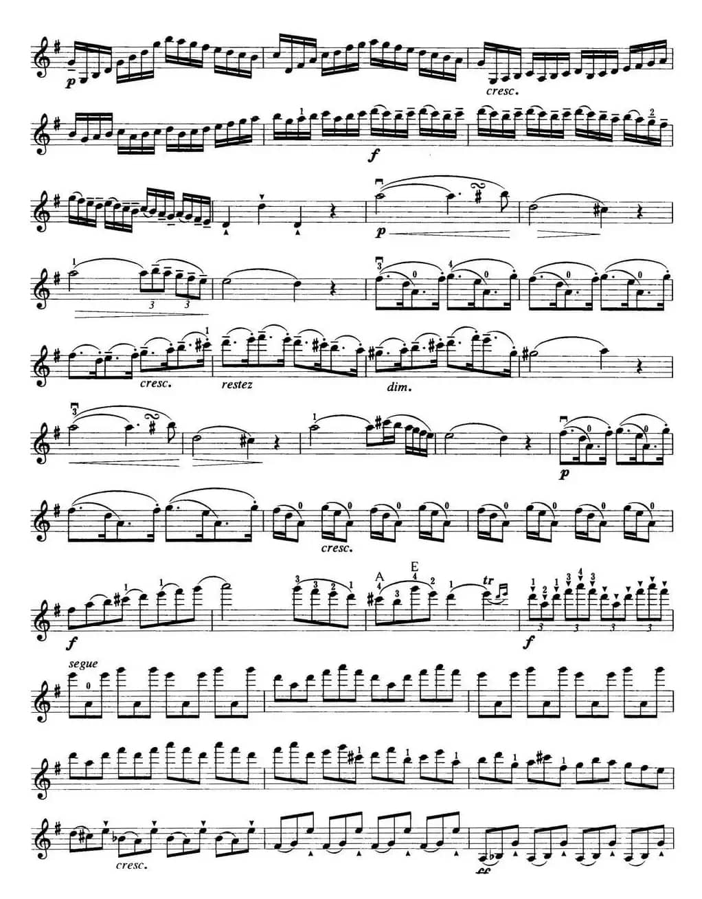 小提琴考级第七级：外国乐曲（8首）