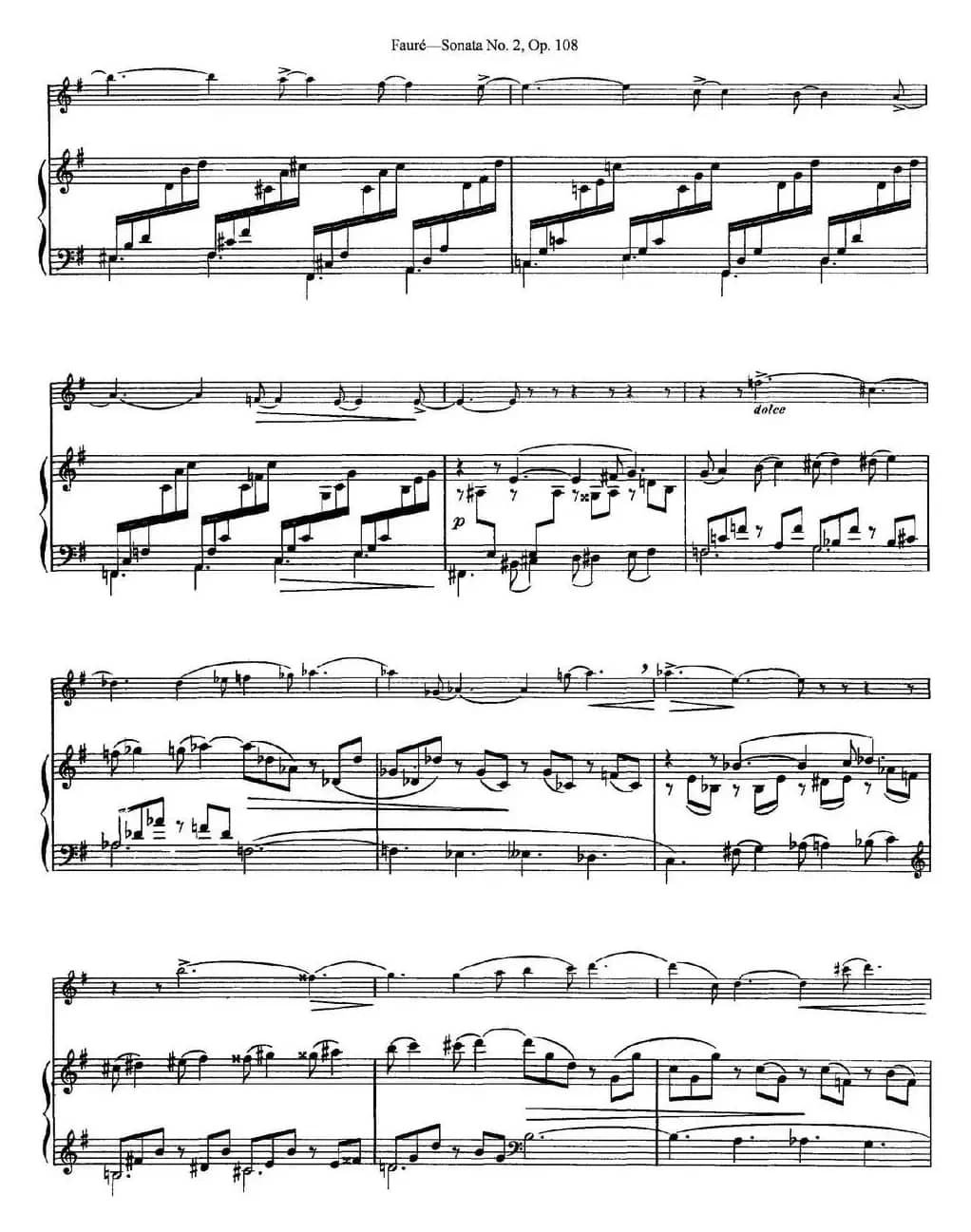 Violin Sonata No.2 Op.108（小提琴+钢琴伴奏）