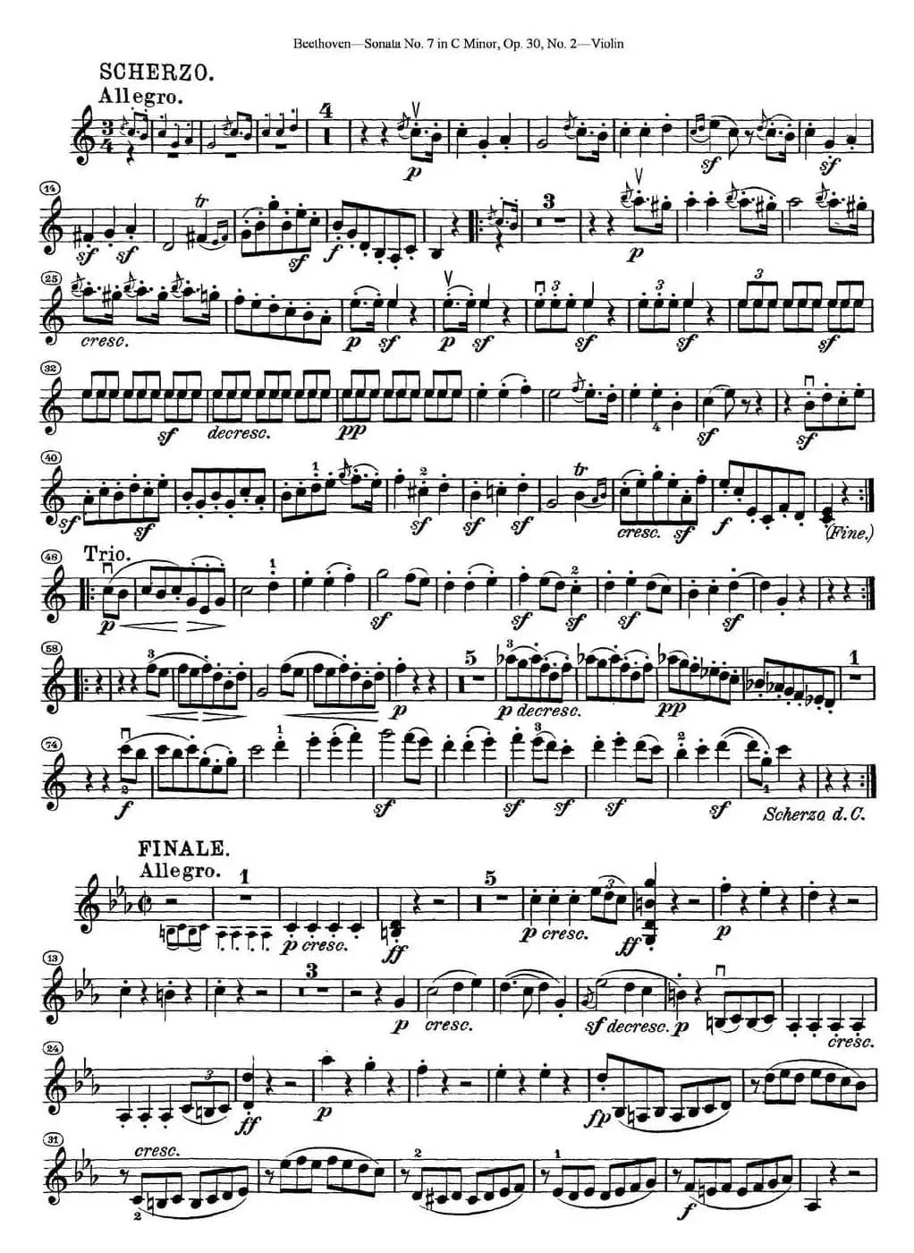 Violin Sonata No.7 in C Minor Op.30 No.2