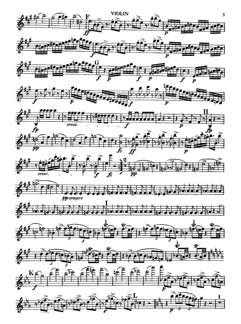 TROUT QUINTET（鳟鱼五重奏）（小提琴分谱）