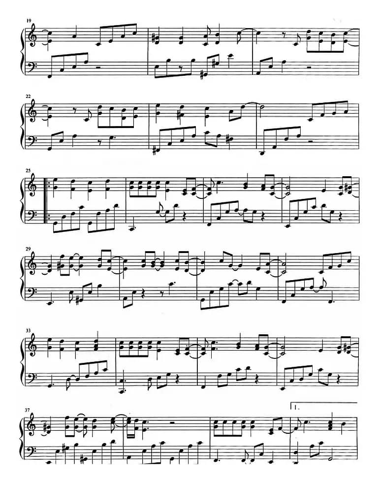 流行歌曲改编的钢琴曲：追