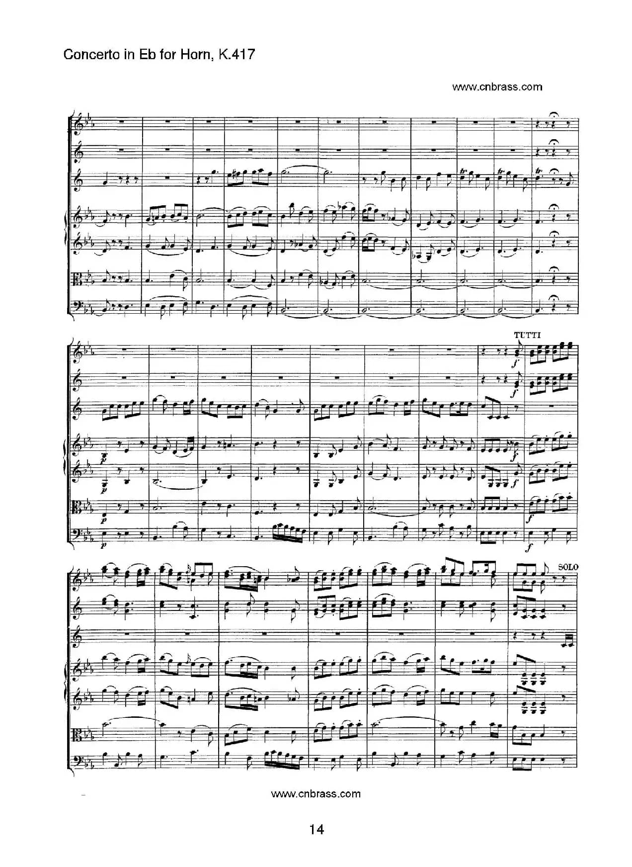 圆号协奏曲（作品K417）