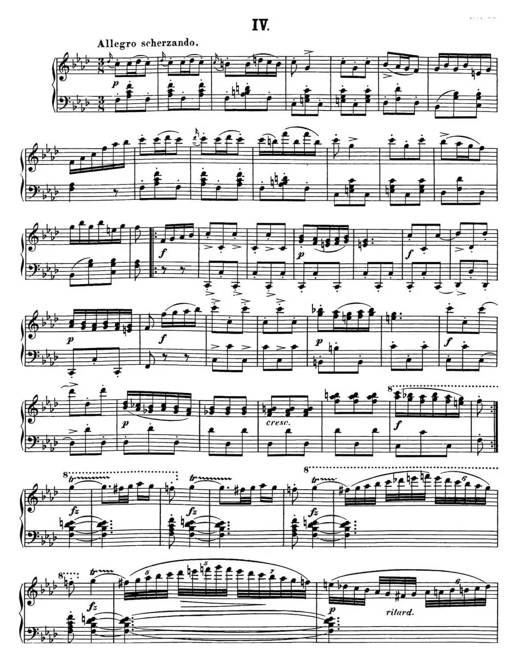 舒伯特降f小调即兴曲D.935，Op.142（NO.4）