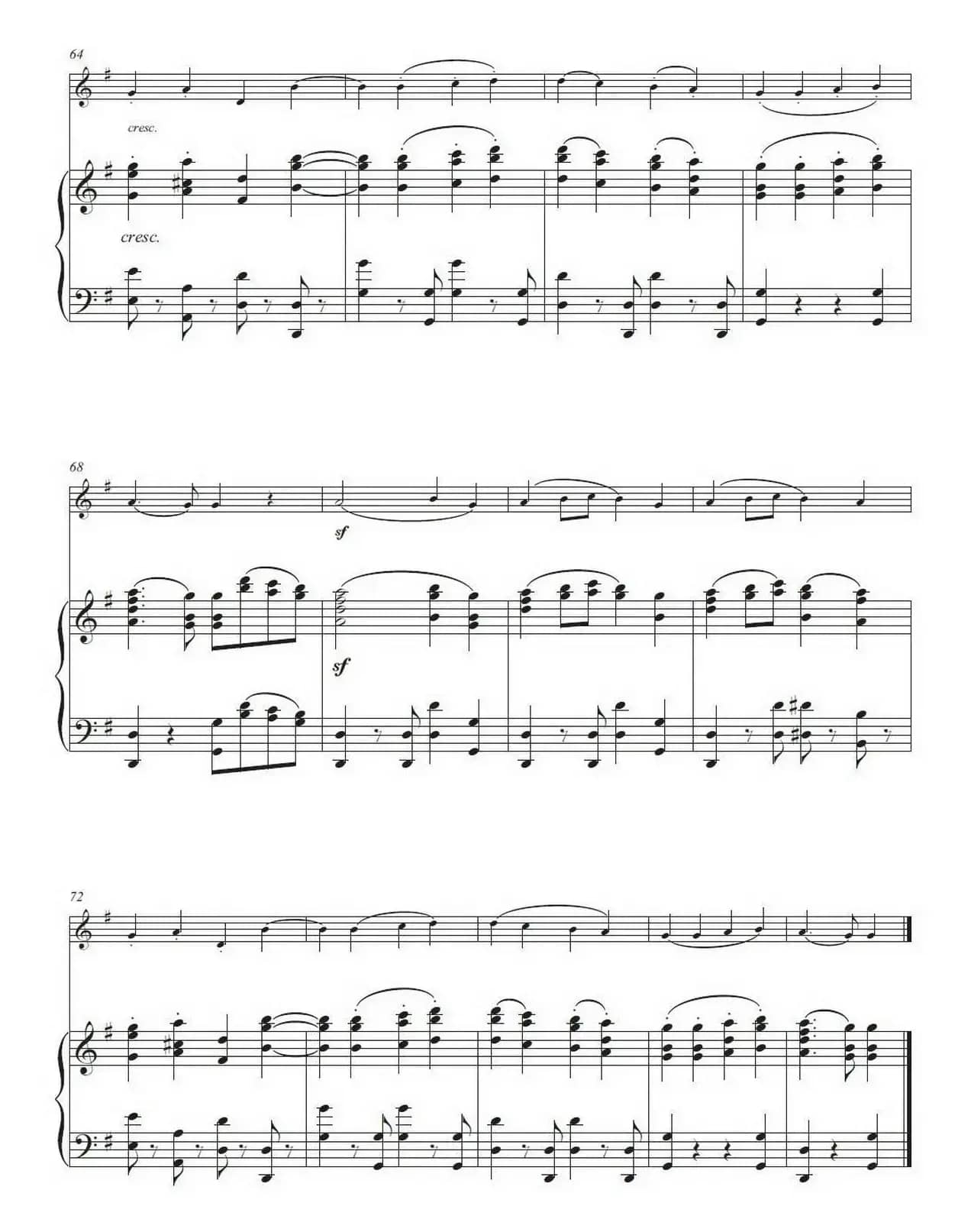 欢乐颂（小号独奏+钢琴伴奏谱）