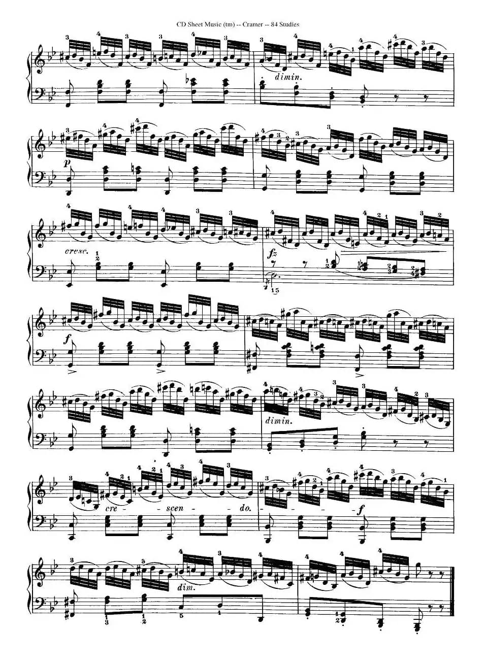 Cramer - 84 exercices（36—40）（克拉莫84首钢琴练习曲）