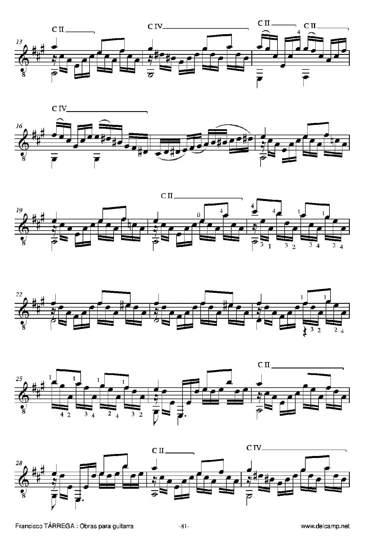 《塔雷加作品全集》第5部分（古典吉他）