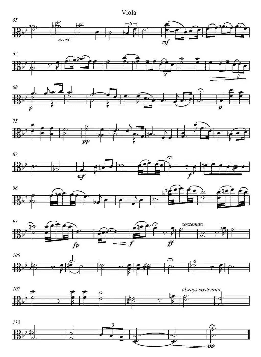 Adagio（中提琴分谱、T.Albinoni作曲版）