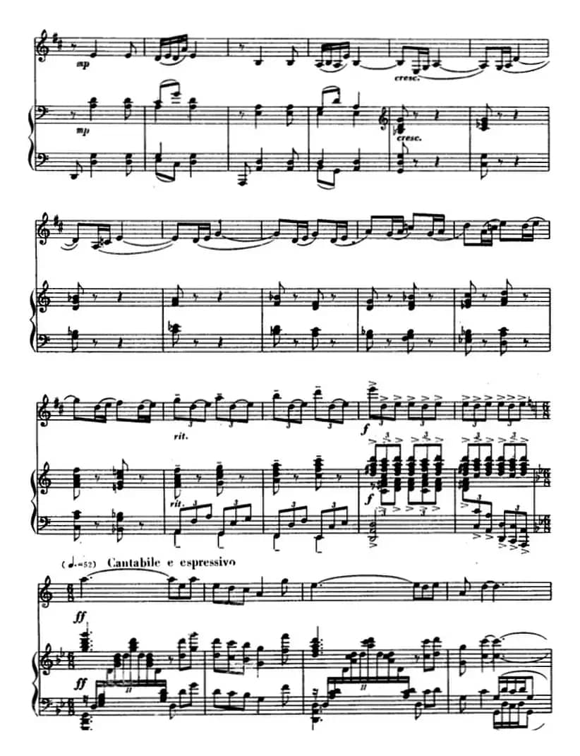 大巴山的春天（单簧管+钢琴伴奏）