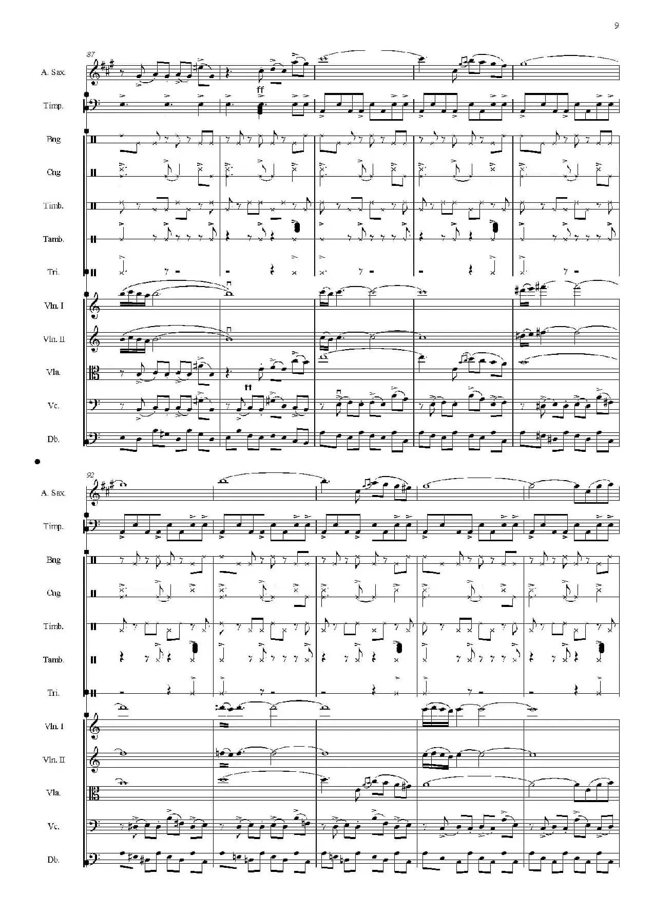 Libertango（自由探戈）（中音萨克斯+弦乐队伴奏总谱）