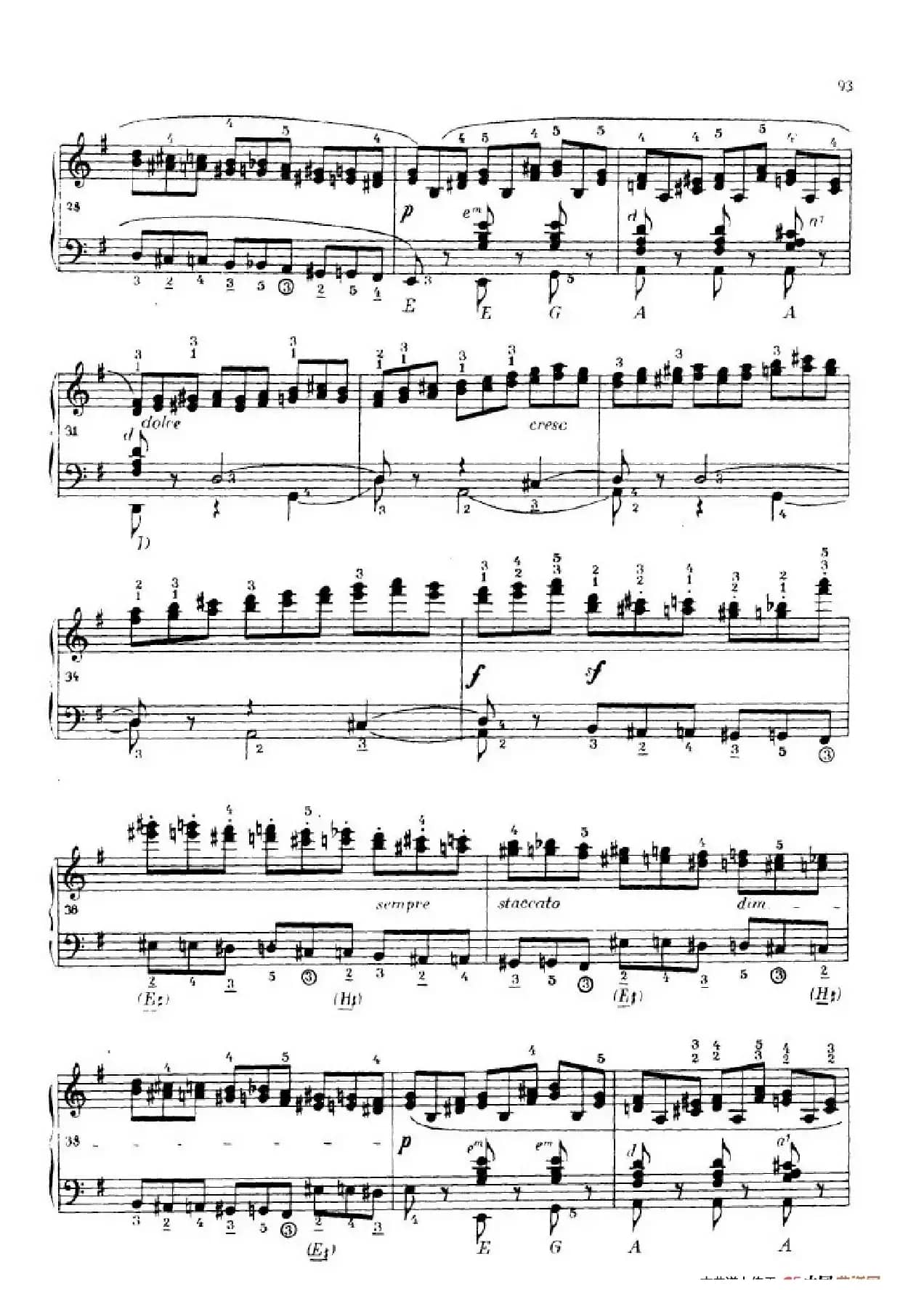 《车尔尼手风琴练习曲集》第Ⅳ册（第18首）