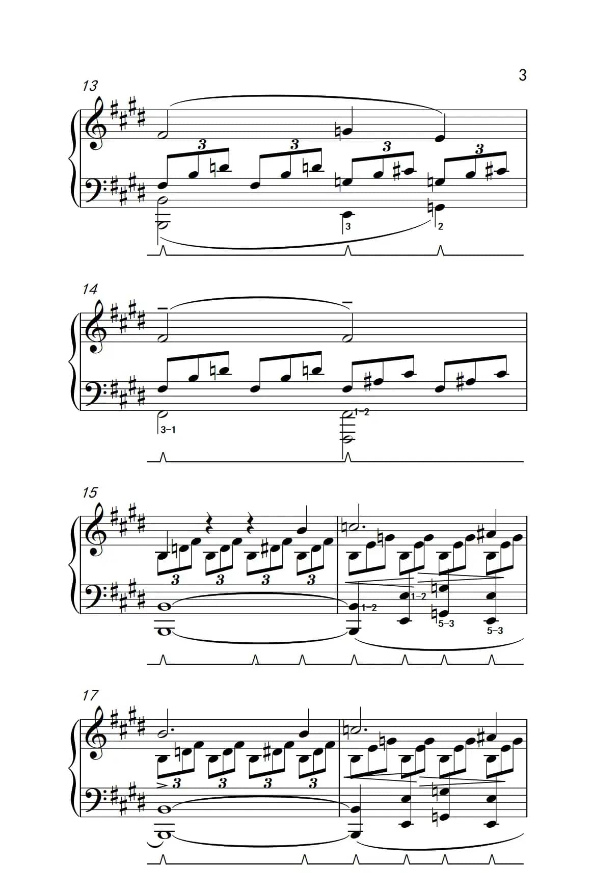 第十四号钢琴奏鸣曲（月光） 持续的慢板