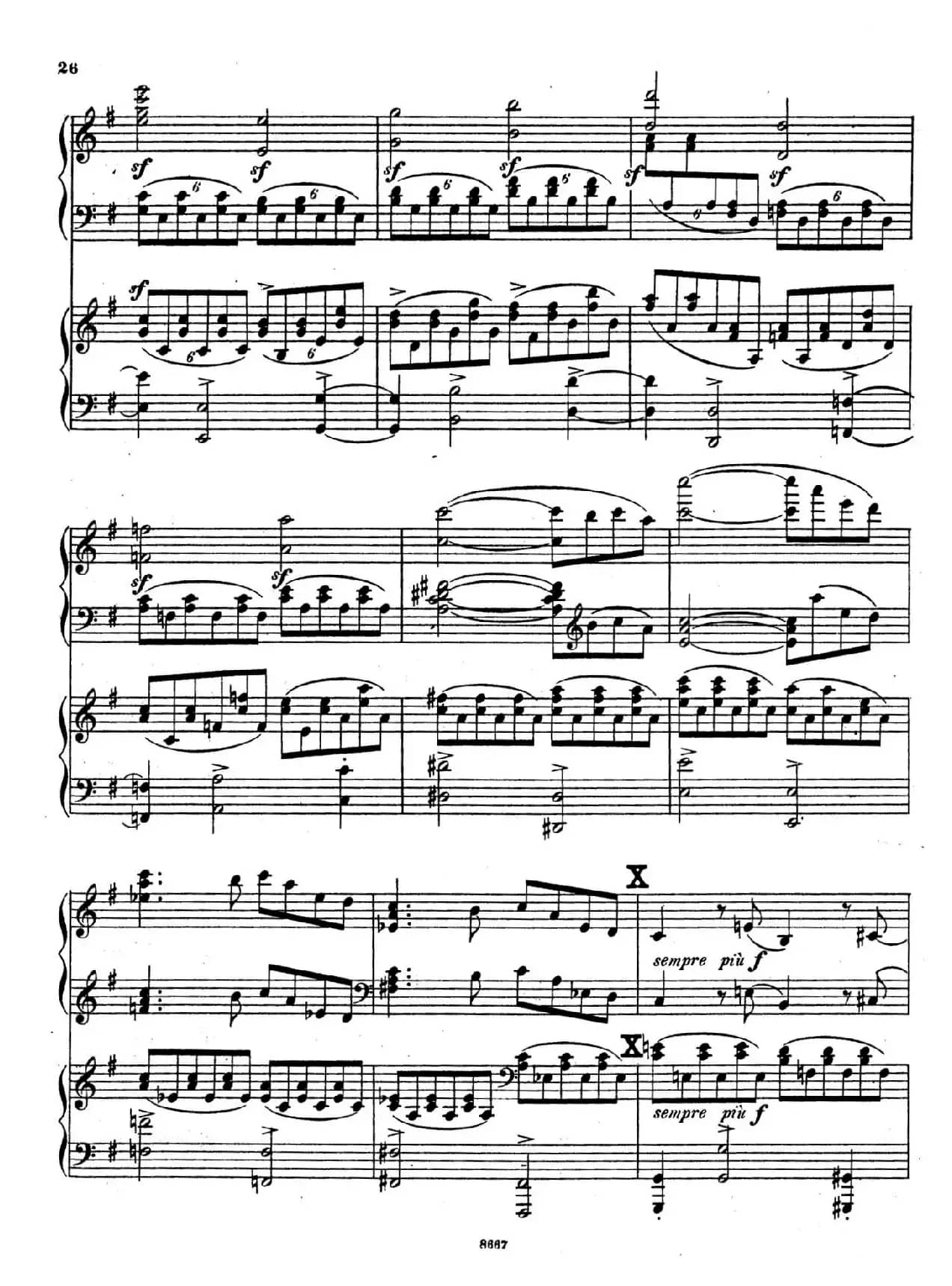 Symphony No.4 in e Minor Op.98（e小调第四交响曲·双钢琴）