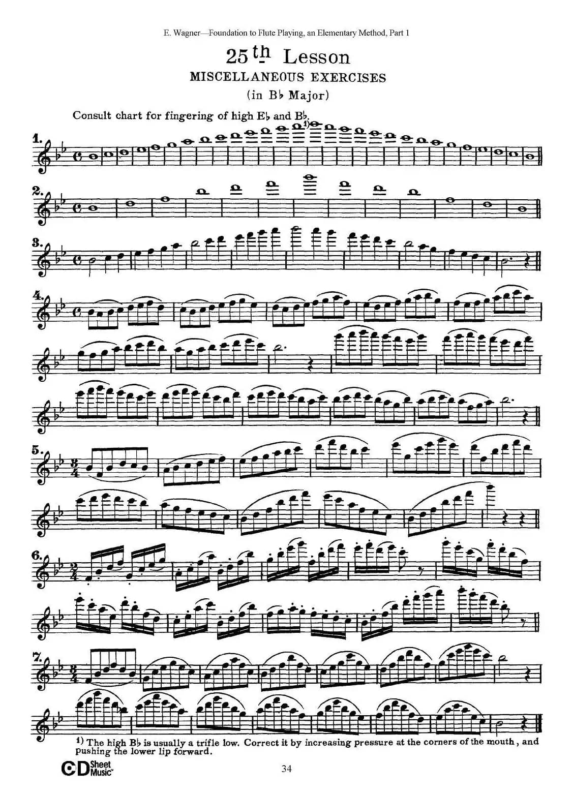 长笛演奏基础教程练习（21—30）