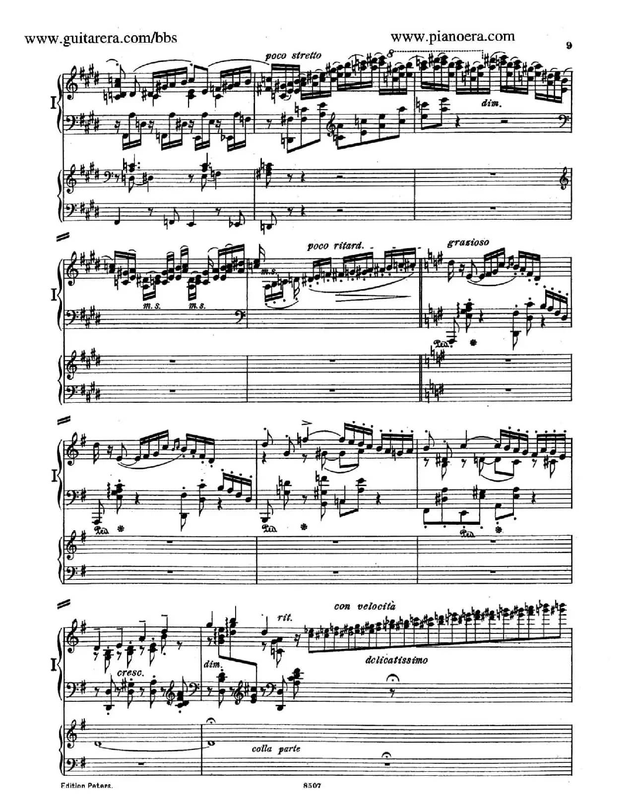 Piano Concerto in E Major Op.59(E大调钢琴协奏曲·双钢琴·第一乐章)