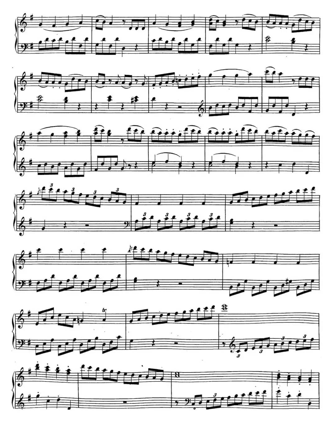 贝多芬钢琴奏鸣曲20 G大调 Op.49 No.2 G major