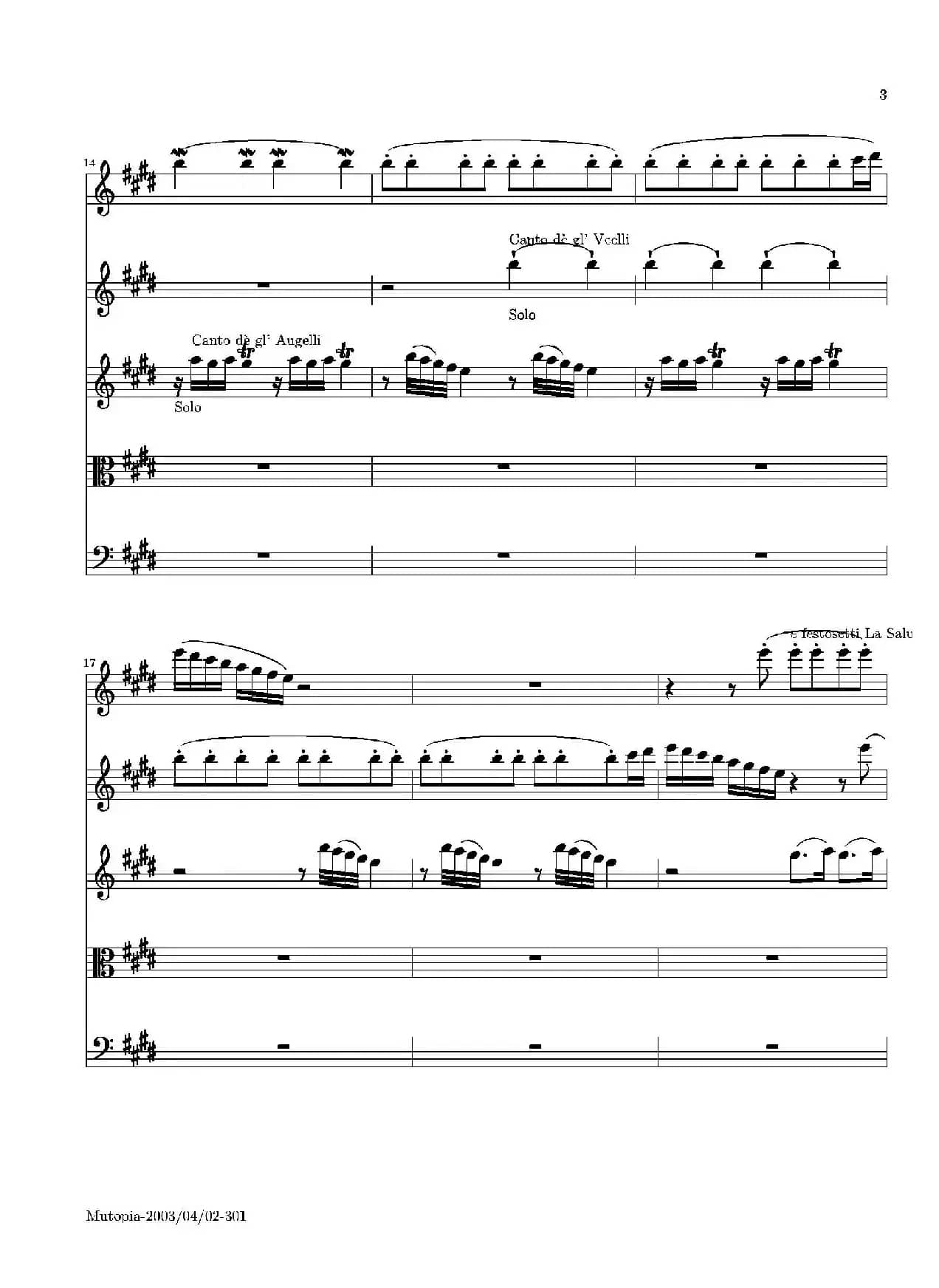 La Primavera·Spring（四季·春）（弦乐协奏曲总谱）