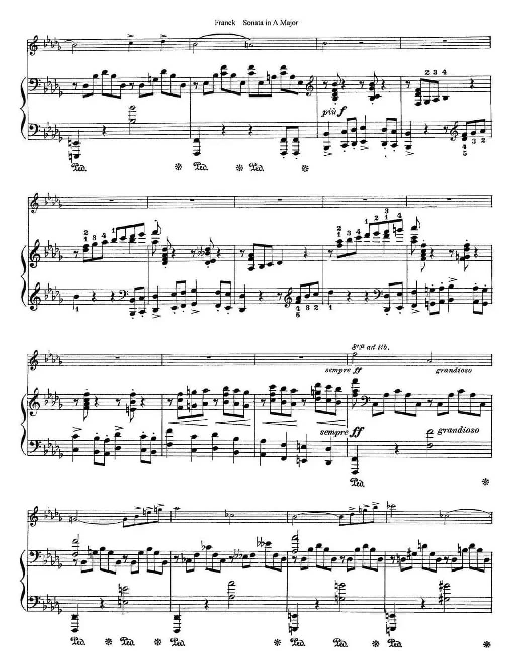 Franck Sonata in A Major（小提琴+钢琴伴奏）