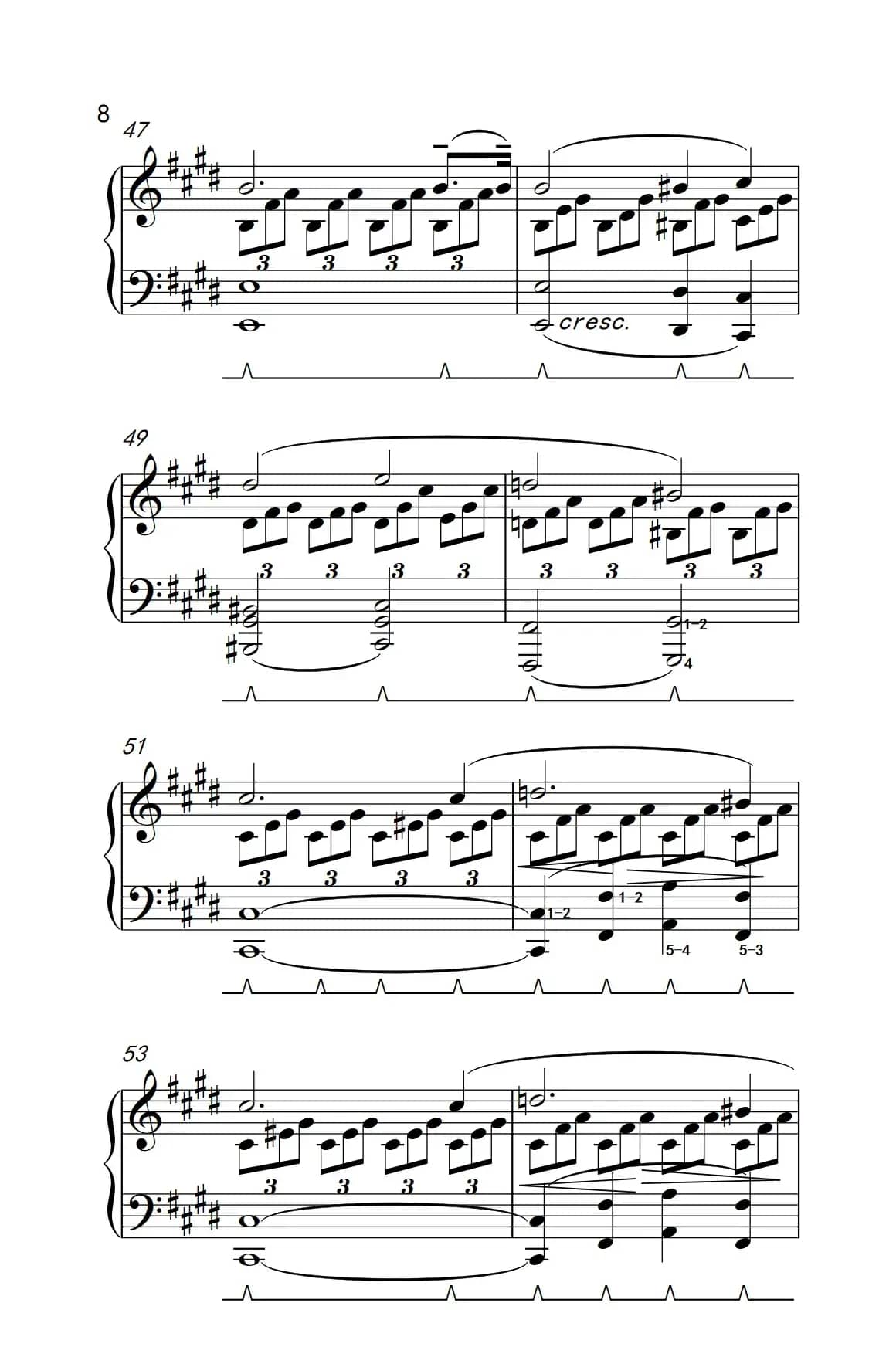 第十四号钢琴奏鸣曲（月光） 持续的慢板