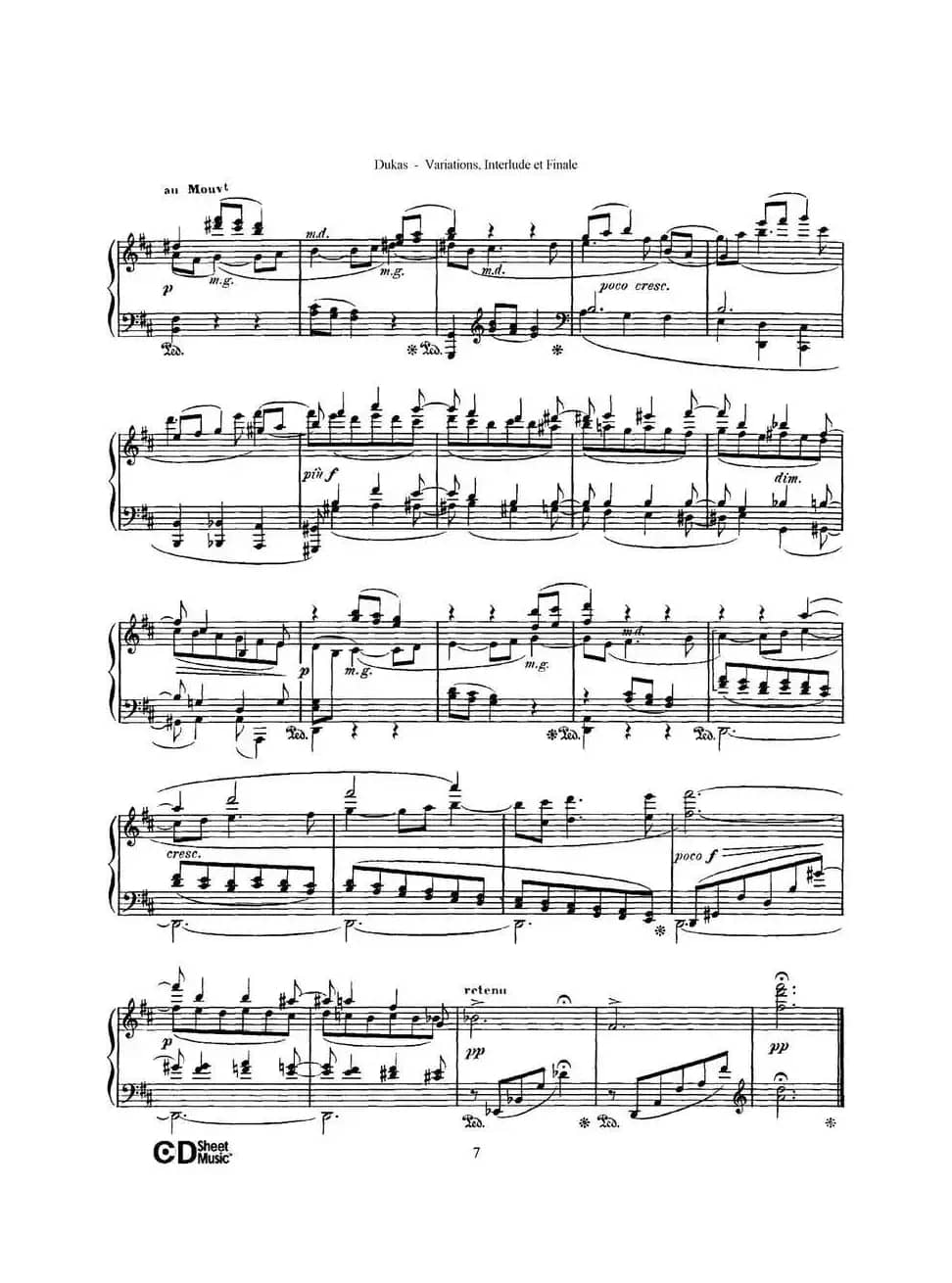 Variations, Interlude & Finale on theme de Rameau（拉摩主题变奏曲、间奏曲和终曲·第一部分）