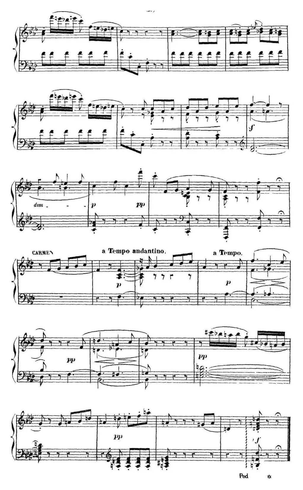 Carmen for Solo Piano（卡门全剧钢琴独奏版）（No.4）