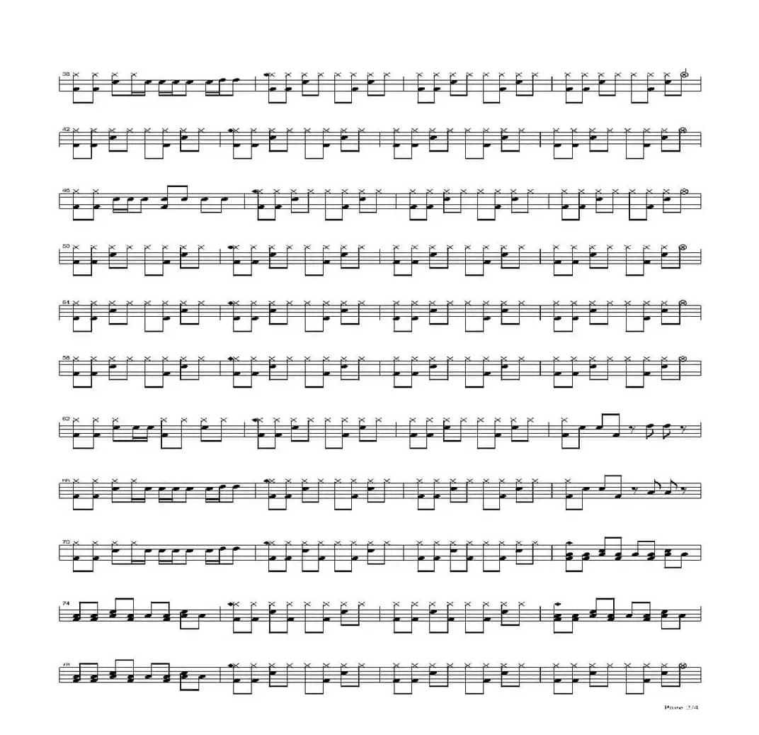 再见杰克（架子鼓谱）