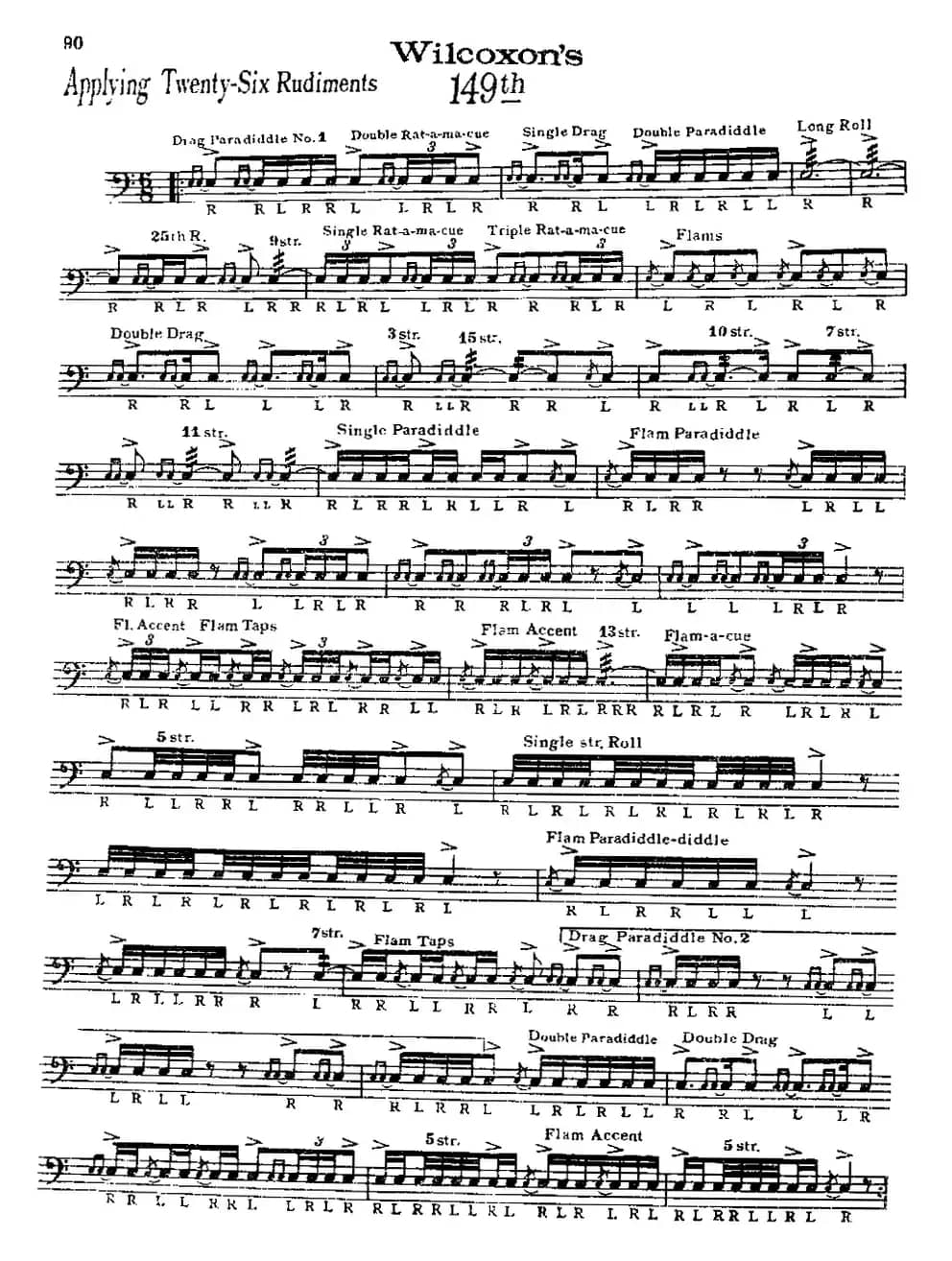 美国军鼓 SOLO No.146-150（爵士鼓谱）