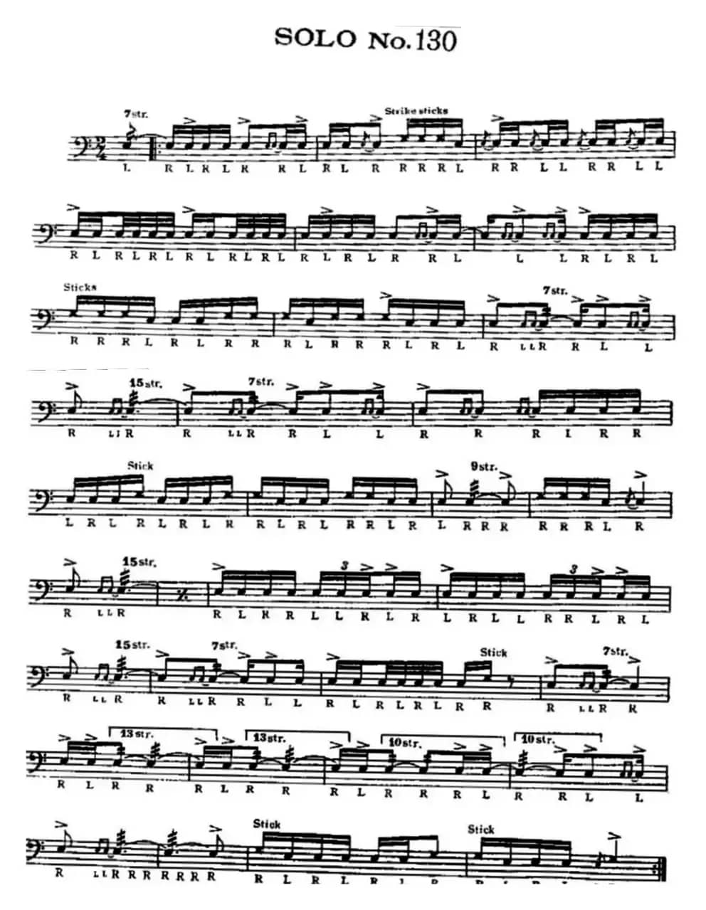 美国军鼓 SOLO No.126-130（爵士鼓谱）