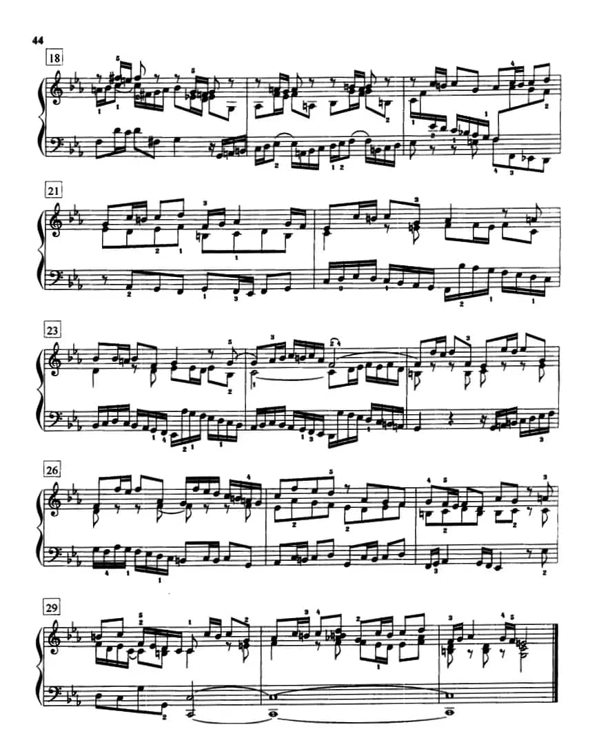 前奏曲与赋格（《平均律》1.No.2）