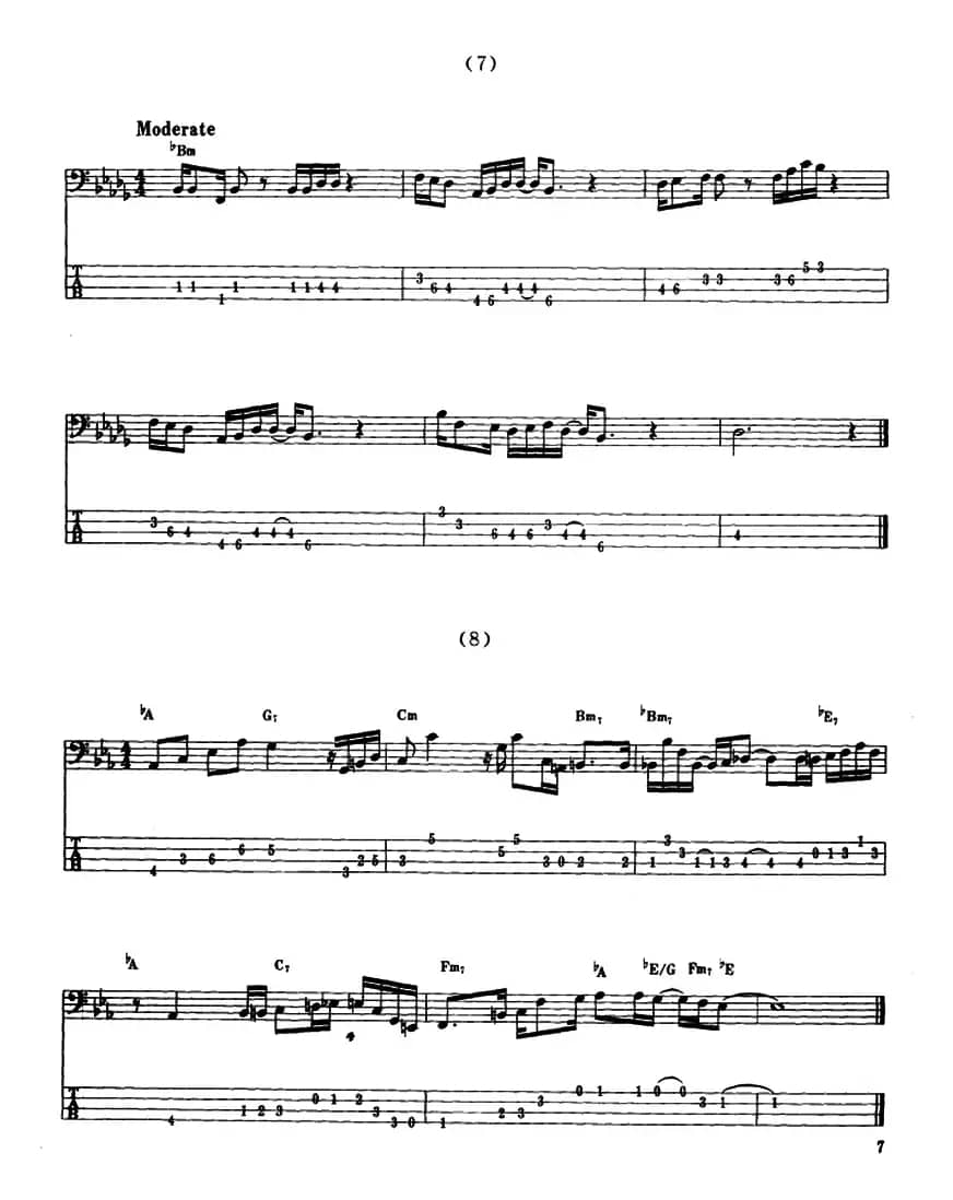 电贝司专业等级第五级(二、必弹曲目:练习曲)