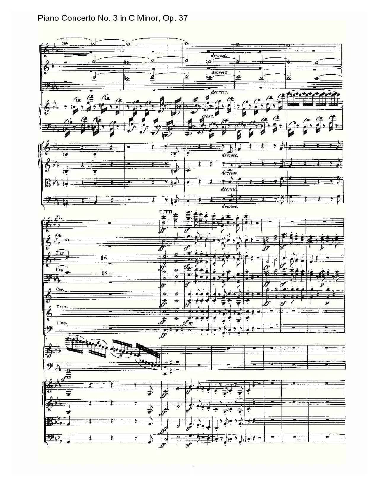 C小调钢琴第三协奏曲 Op.37  第一乐章