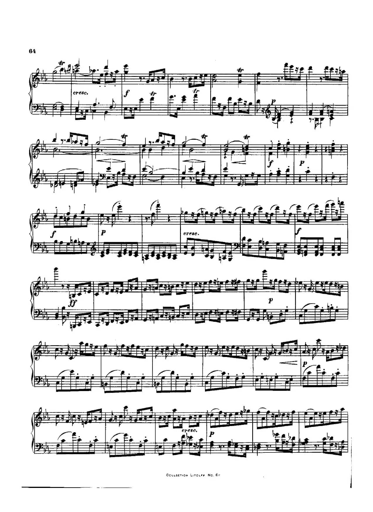 降E大调第十二弦乐四重奏（钢琴独奏版）