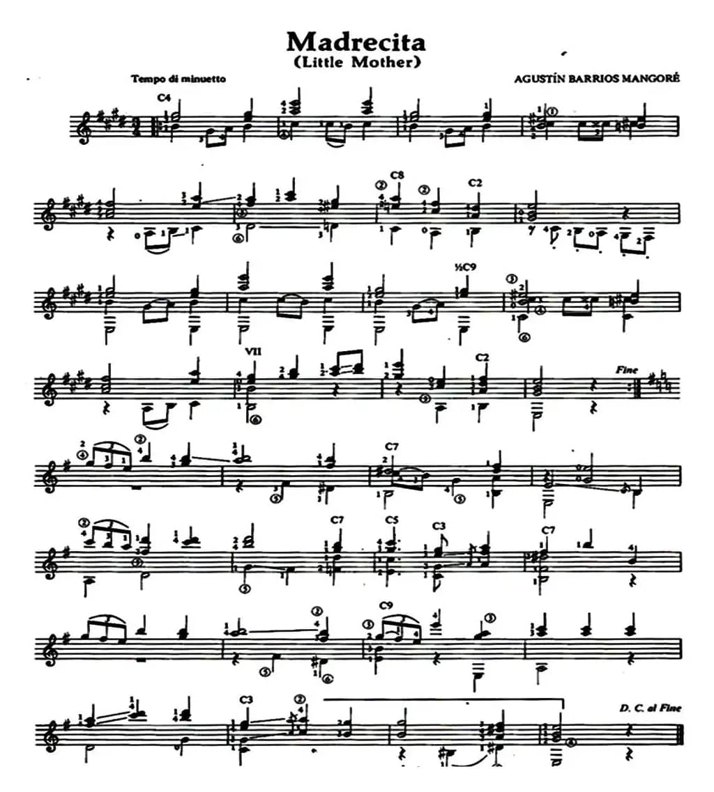 Madrecita(古典吉他)