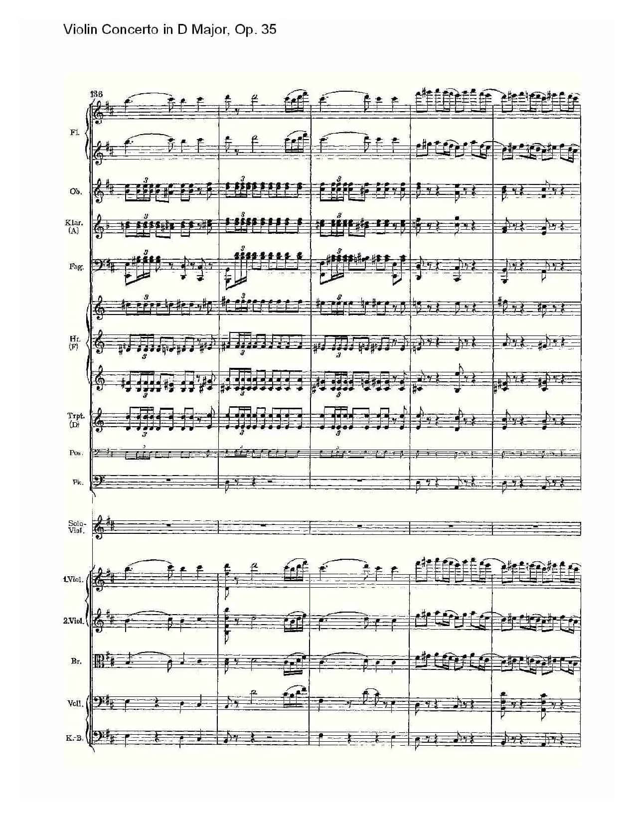 D大调小提琴协奏曲, Op.35第一乐章（一）