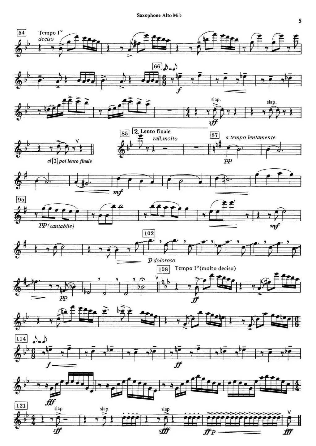 HISTOIRE DU TANGO（四重奏中音分谱）