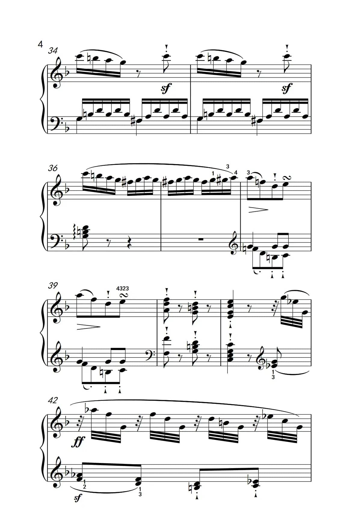 奏鸣曲 Opus 10 Nr.2 第一乐章（贝多芬奏鸣曲集 2）