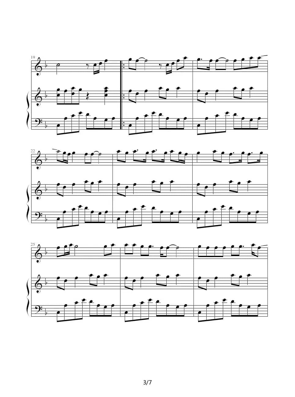 天使（钢琴伴奏谱）