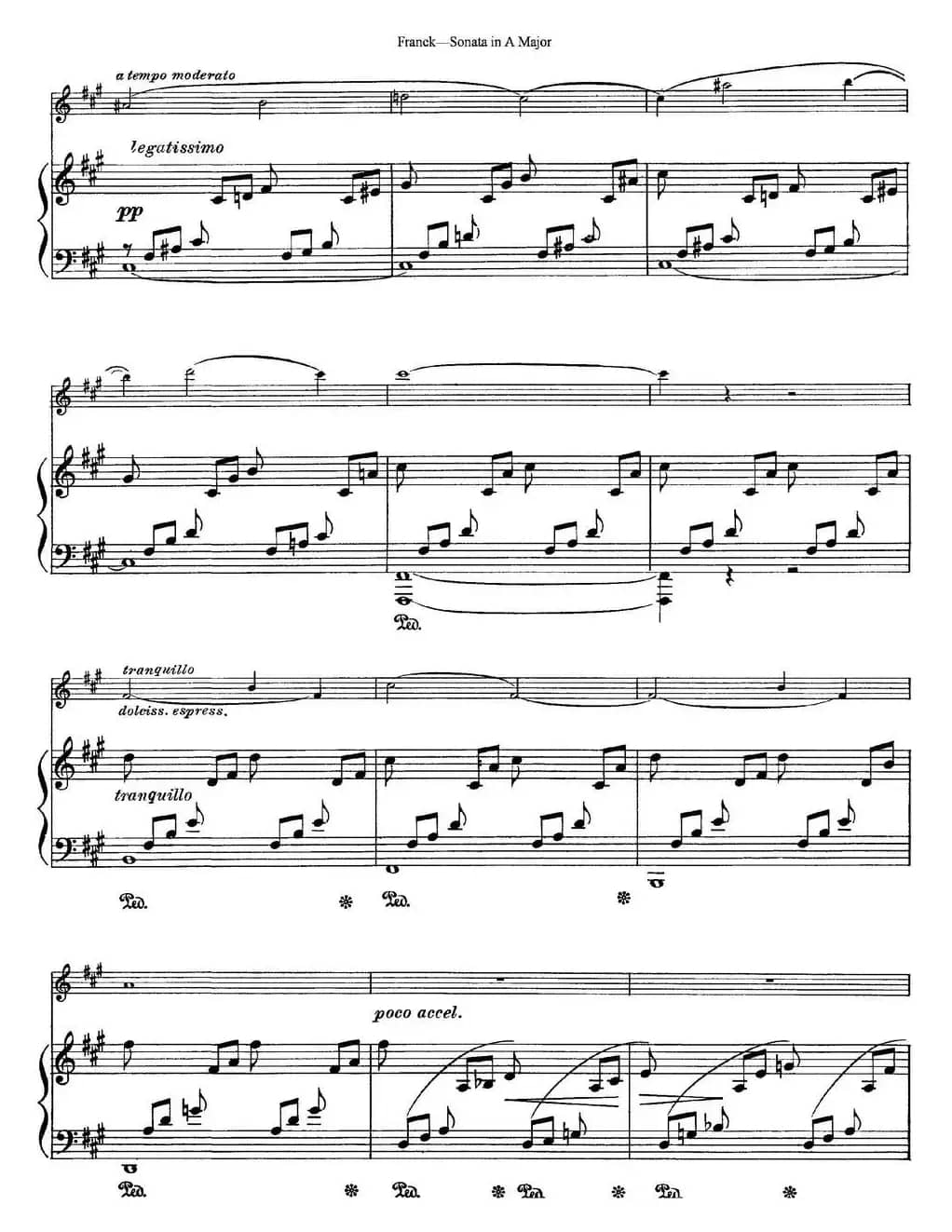 Franck Sonata in A Major（小提琴+钢琴伴奏）