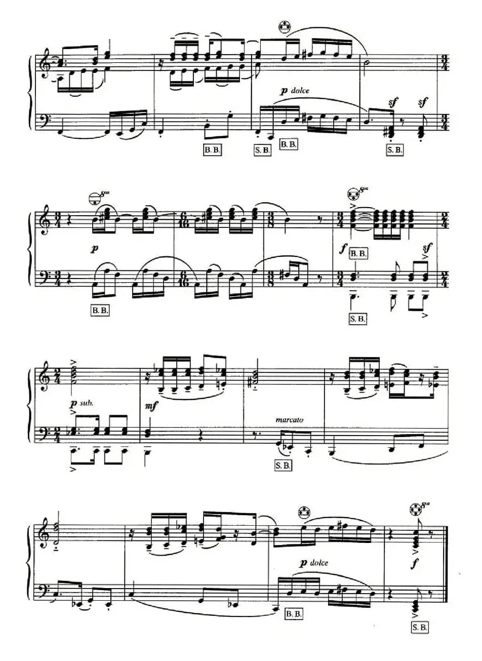 斯特拉文斯基 - 八首自由低音手风琴小品