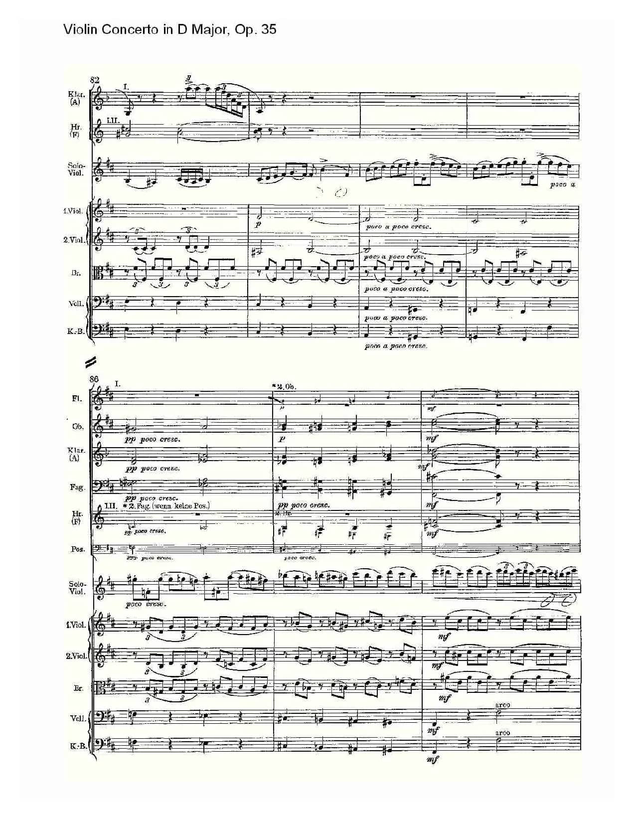 D大调小提琴协奏曲, Op.35第一乐章（一）