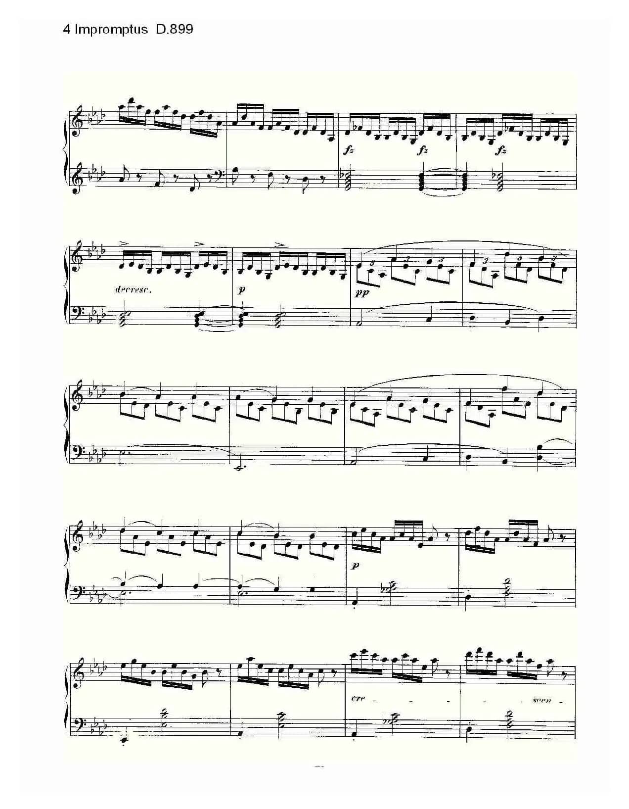 4 Impromptus D.899（4人即兴演奏 D.899）