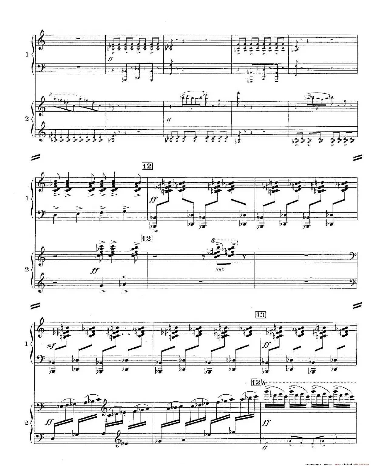 Concerto for 2 Pianos in d Minor（d小调双钢琴协奏曲· 第一乐章）