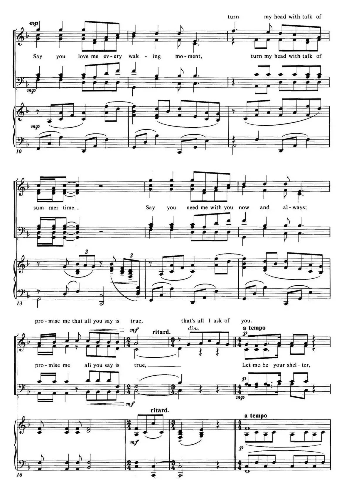 Choral Suite from The Phantom of the Opera（5 ALL I ASK OF YOU、四重奏）