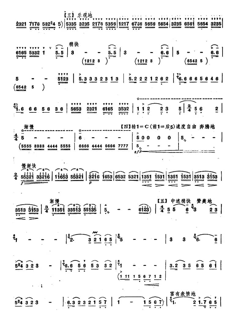 红旗渠凯歌（唢呐谱）