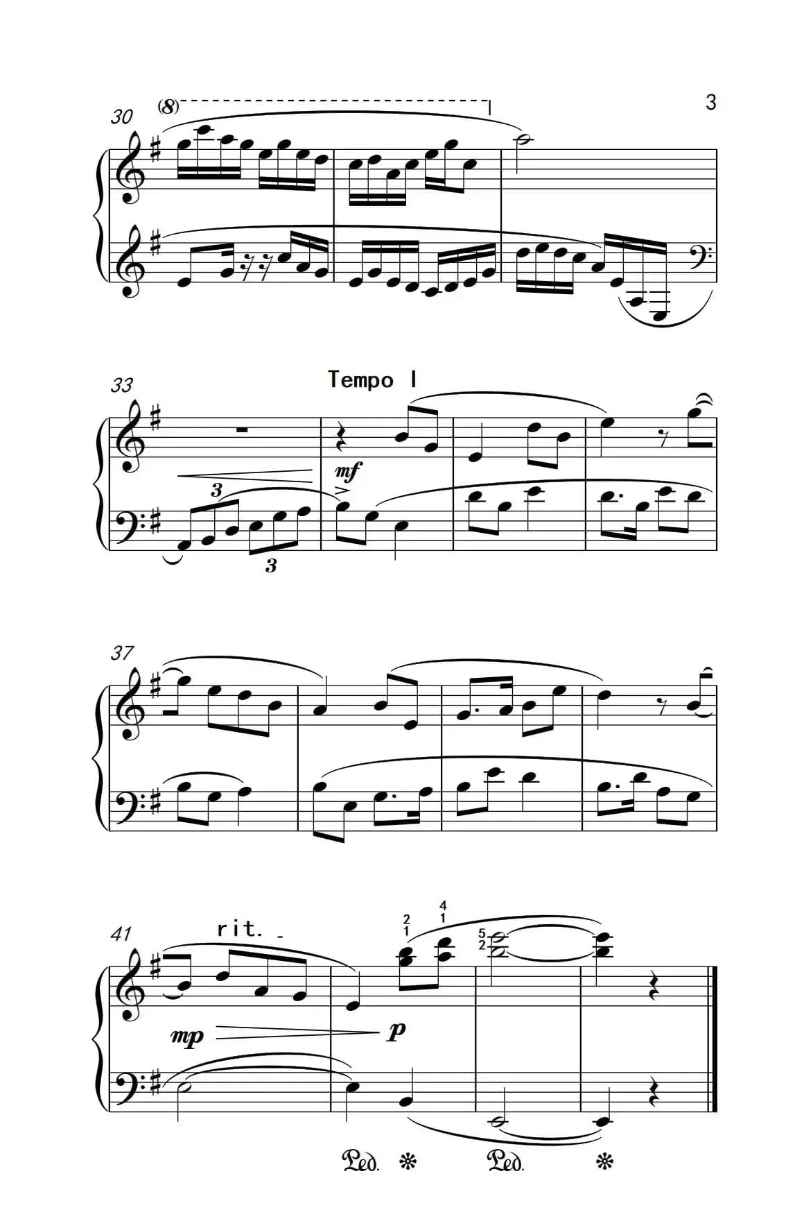 第四级 3.听妈妈讲故事（中央音乐学院 钢琴（业余）考级教程 4-6级）