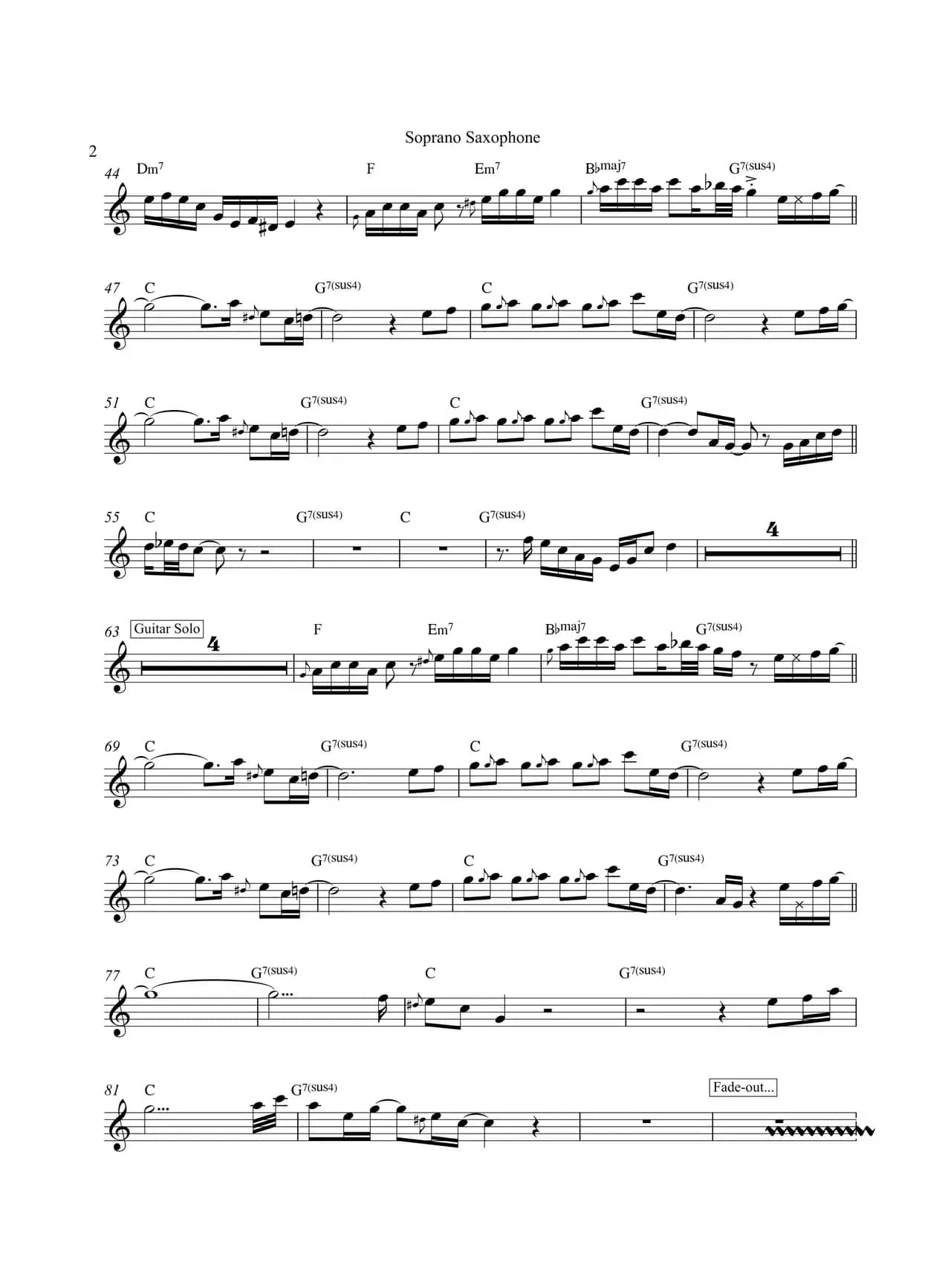 Getaway（高音萨克斯）